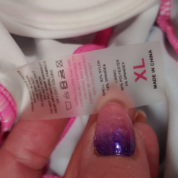 Cover Up and Dress Swimsuit Rainbow Ombre Bra Top NWOT XL - Picture 10 of 14